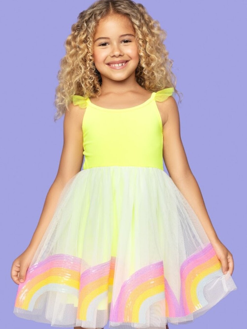 Mia NY Rainbow Lime Dress